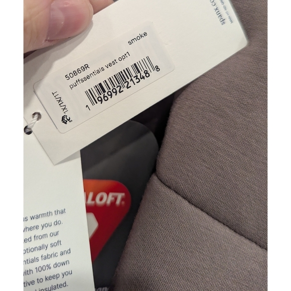 NWT Spanx Air Essentials Puffy Vest In Smoke Size 1X - Picture 9 of 13